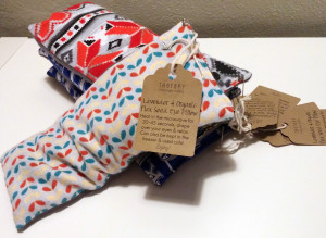 products - lavender & organic flax seed eye pillow
